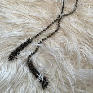 Rope-Like Necklace with Tassel Pendant